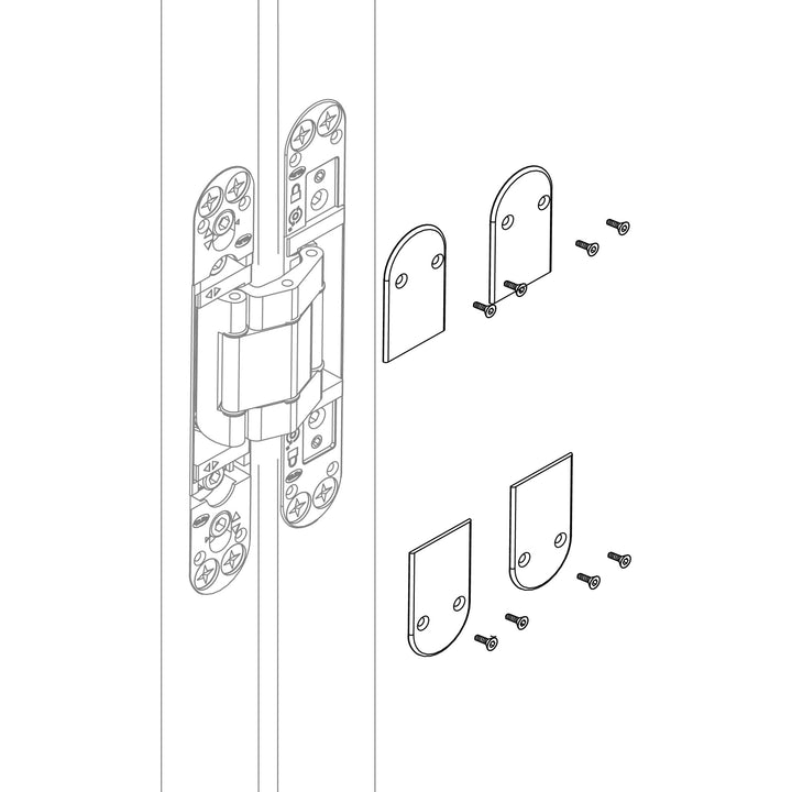 IN.05.064.C Stainless Steel Covers for Coplan Hinge